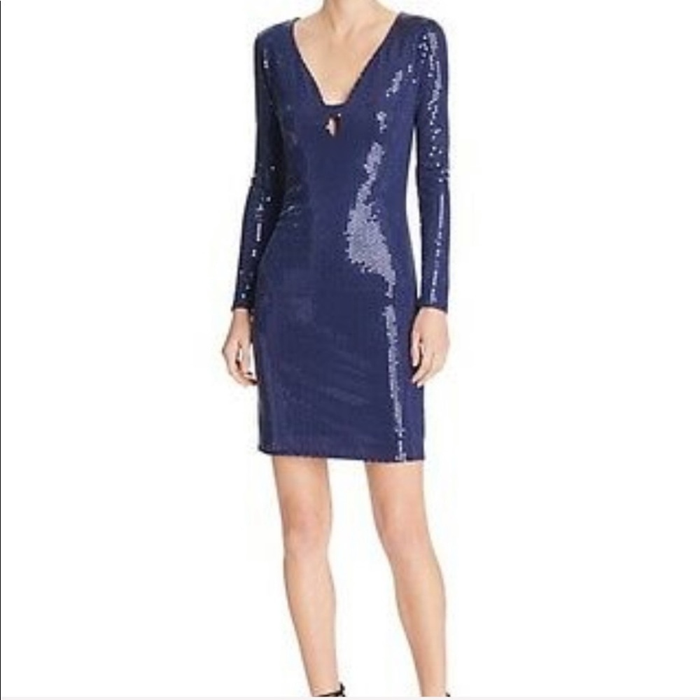 Aqua Sequined Mini Dress-Size XS NWOT